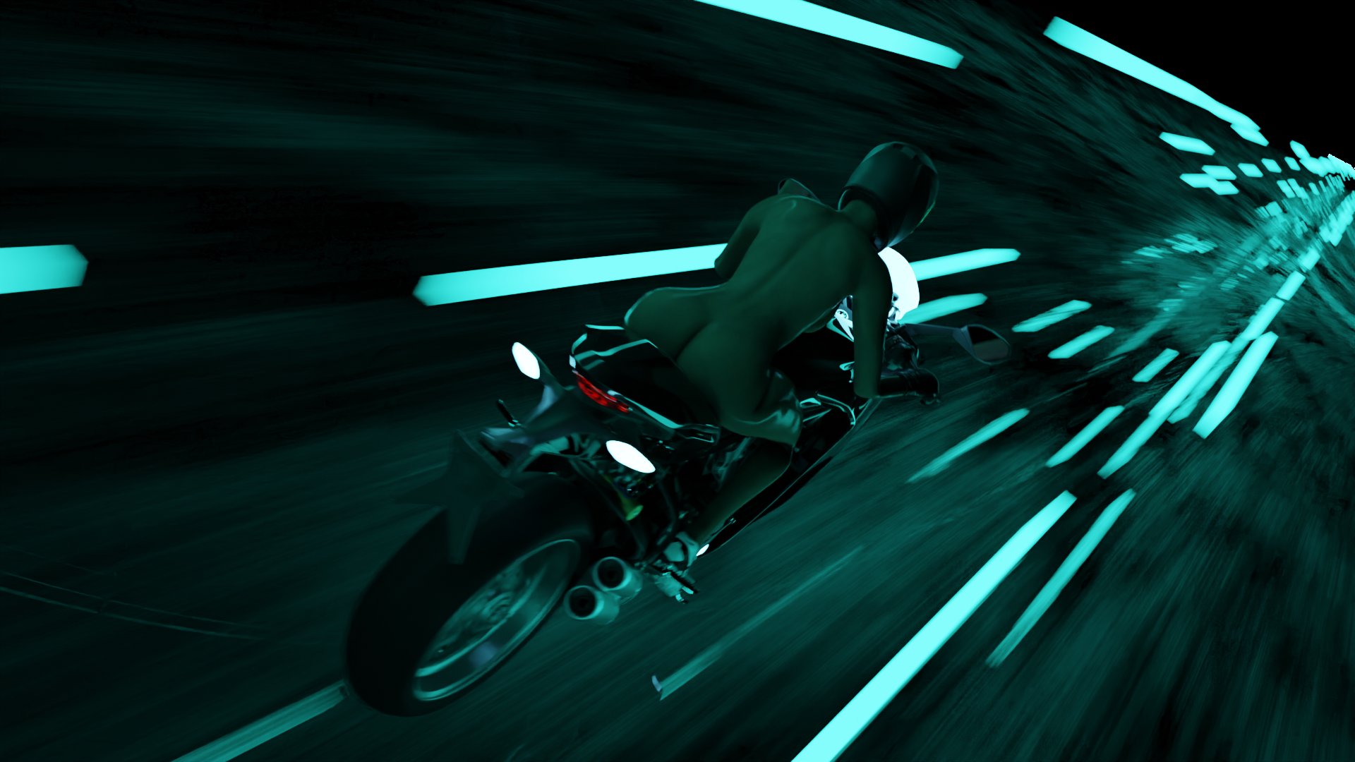 Sport Biker Scene for Music Video